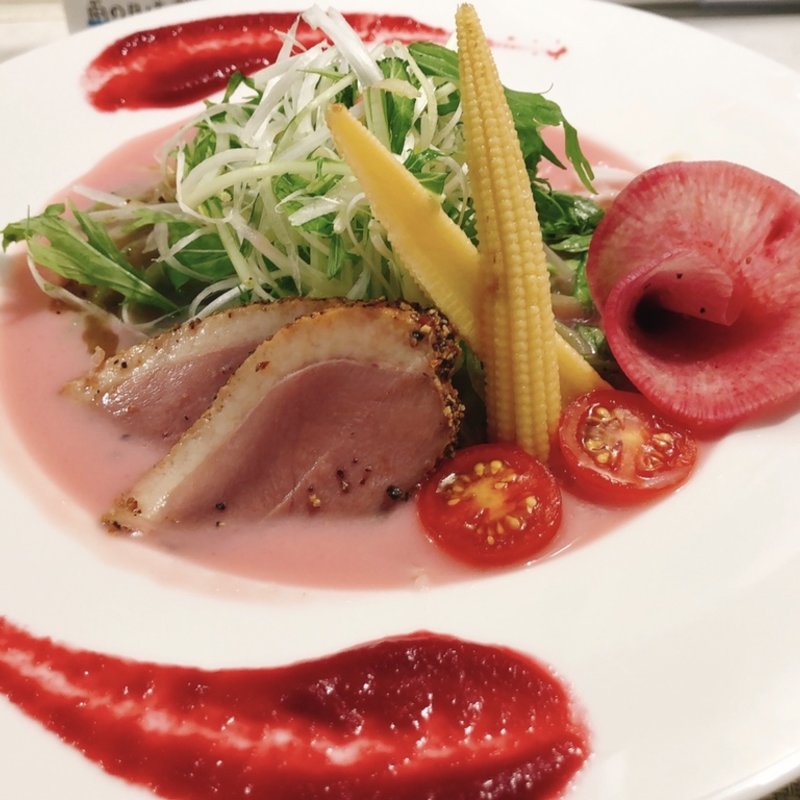 ビーツヴィシソワーズ冷やしラーメン(オコメノカミサマ)