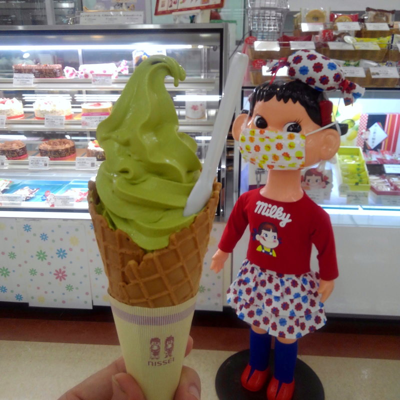 抹茶ソフト　コーンS(不二家 イオンSuC栗原志波姫店 )