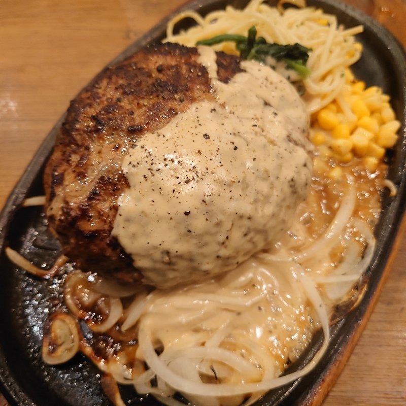 ハンバーグランチ(1ポンド)(ヒーローズステーキハウス 武蔵浦和店)