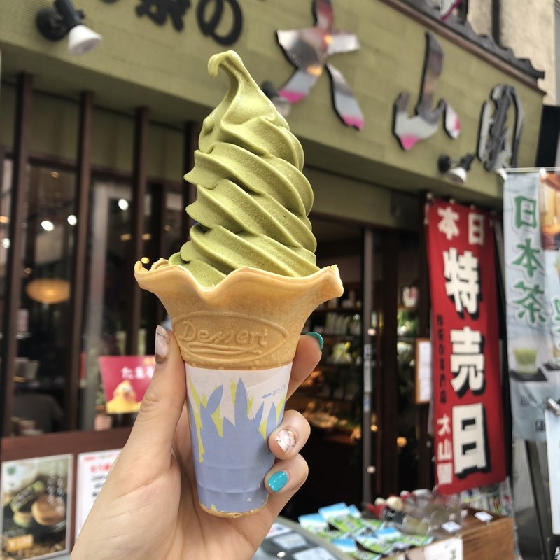抹茶ソフトクリーム(大山園)