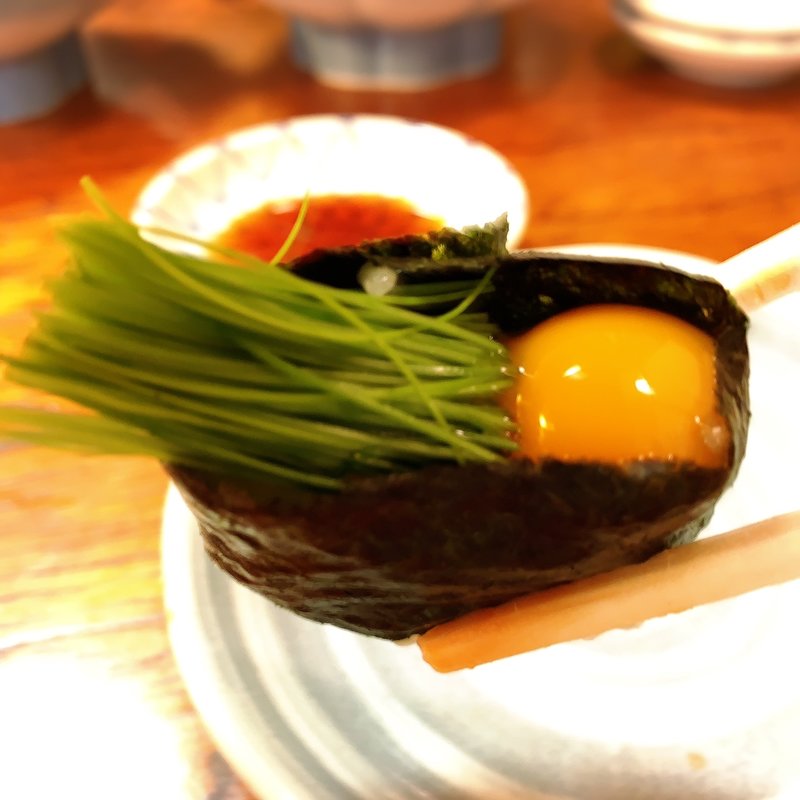 芽ネギ&うずら玉子(いろは寿司 本店)