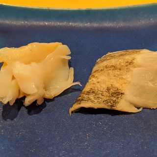 太刀魚炙り、バイ貝(すし処　美波)