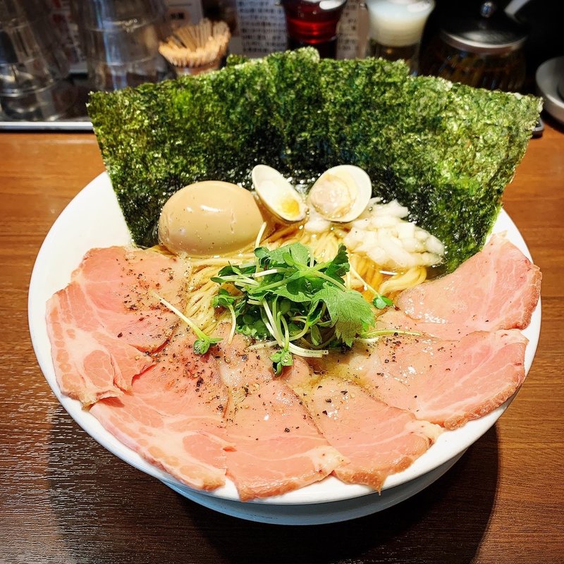 赤鶏と蛤の淡麗中華そば具だくさん特製(ねむ瑠 )