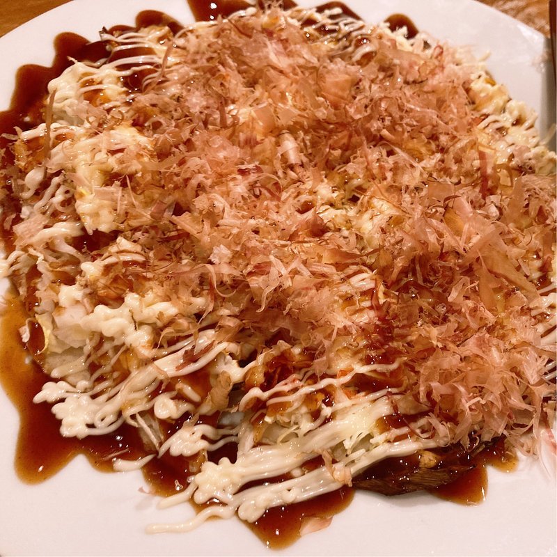 お好み焼き風ピザ(食酒処 桃)