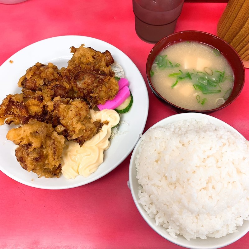 唐揚げ定食(一楽ラーメン 志免店)