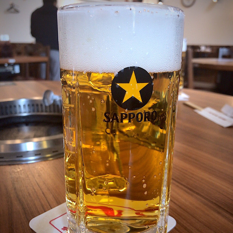 サッポロ生ビール(黒ラベル) 中ジョッキ(サッポロビール　仙台ビール園 )