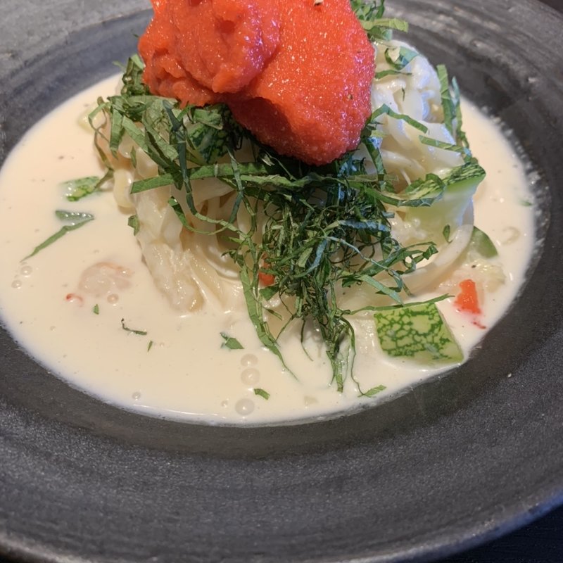 タラコの冷製スパゲティ(アンブレット)