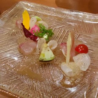 本日の鮮魚のカルパッチョ2種(ペスカ 心斎橋店)
