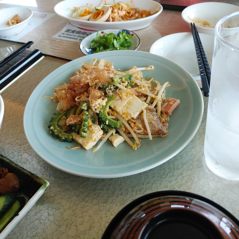 ゴーヤチャンプルー定食(佐野ゴルフクラブレストラン )