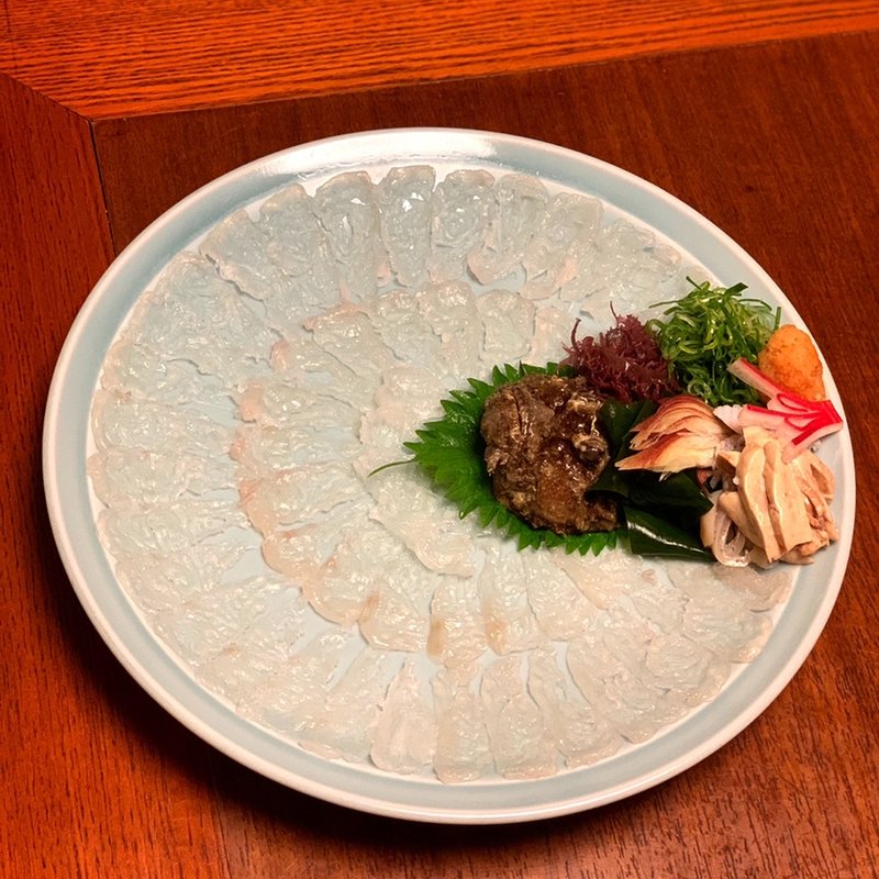 おこぜの活き造り(鶴乃や本店)