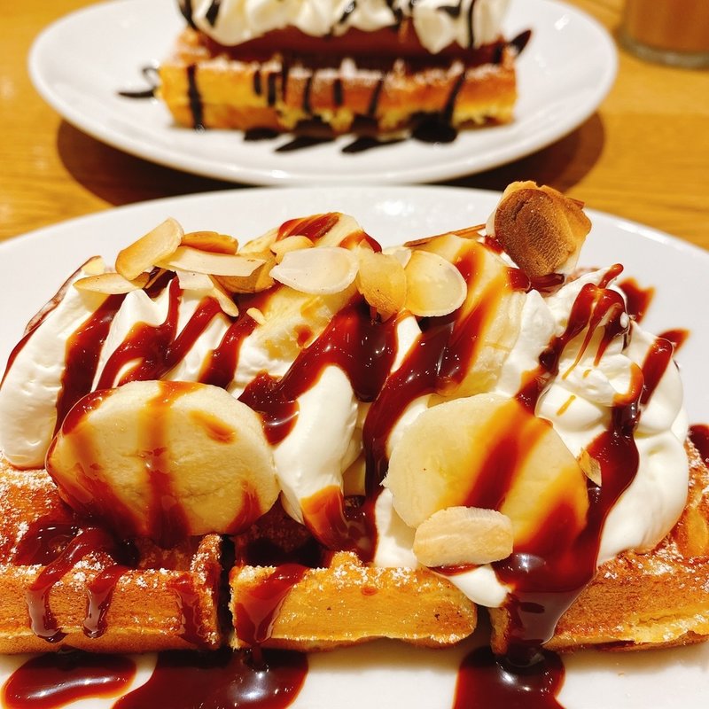 キャラメルバナナワッフル(マザーリーフティースタイル モラージュ菖蒲店)