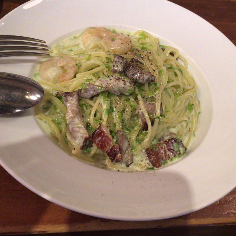 青海苔のクリームパスタ(赤バル RETZE 赤羽店)