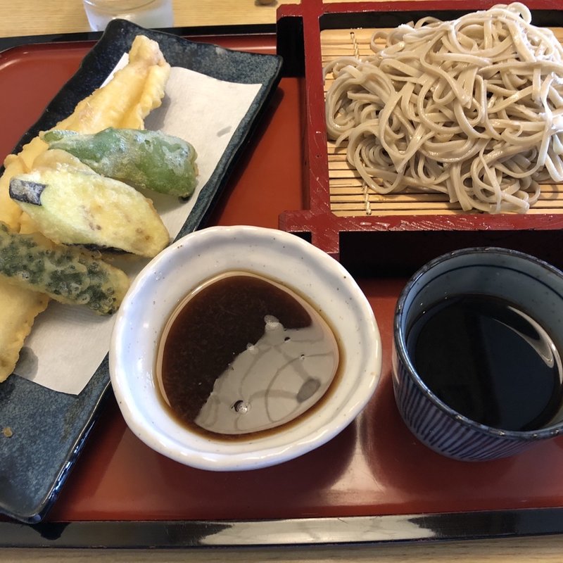 アナゴ天そば(手打ちめん房 地蔵そば)