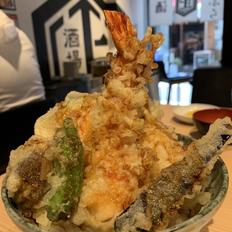 上ル天丼セット(天ぷら酒場　上ル商店　新宿三丁目店)