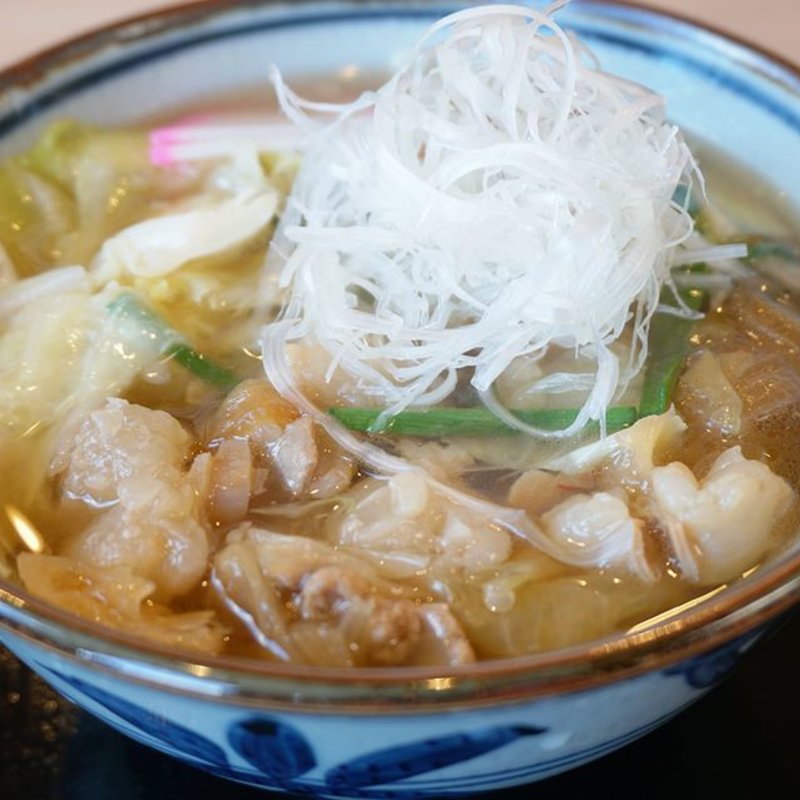 博多モツうどん(純手打うどん たきちゃん)