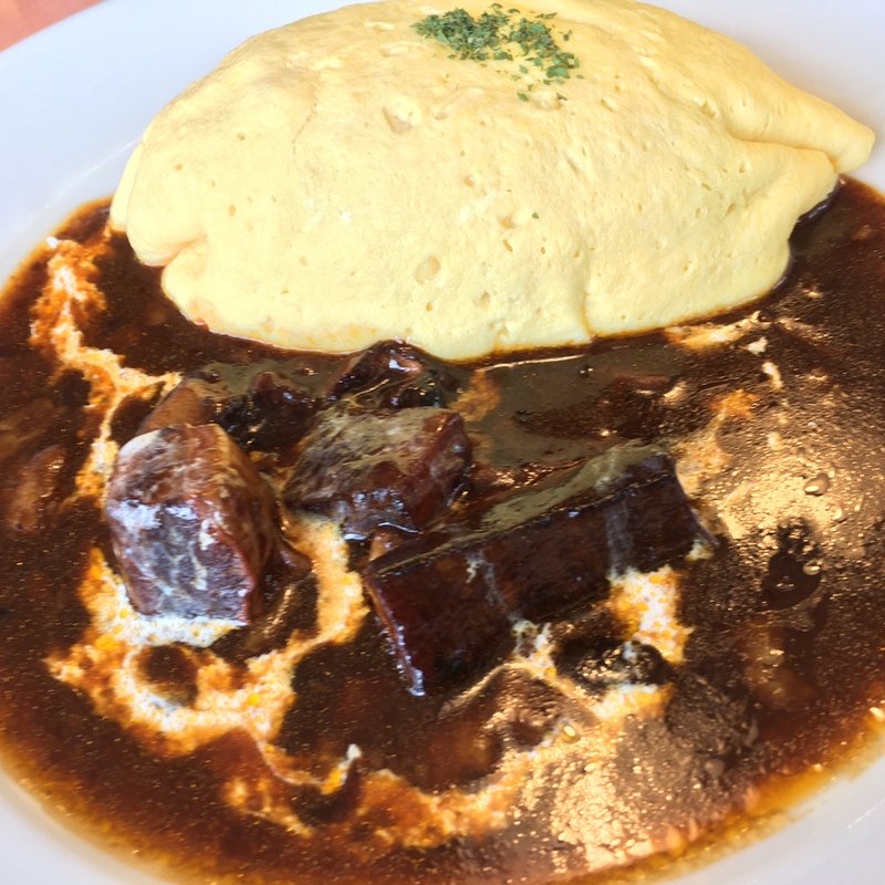 ビーフシチュー＆オムライス　ドリンクセット(さぎさ橋珈琲 逗子店)