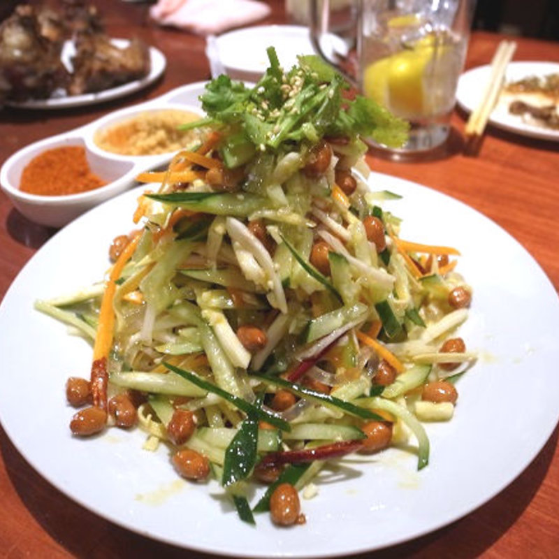 胡瓜、干し豆腐、春雨とピーナッツの中華サラダ（家常凉菜）(小城)