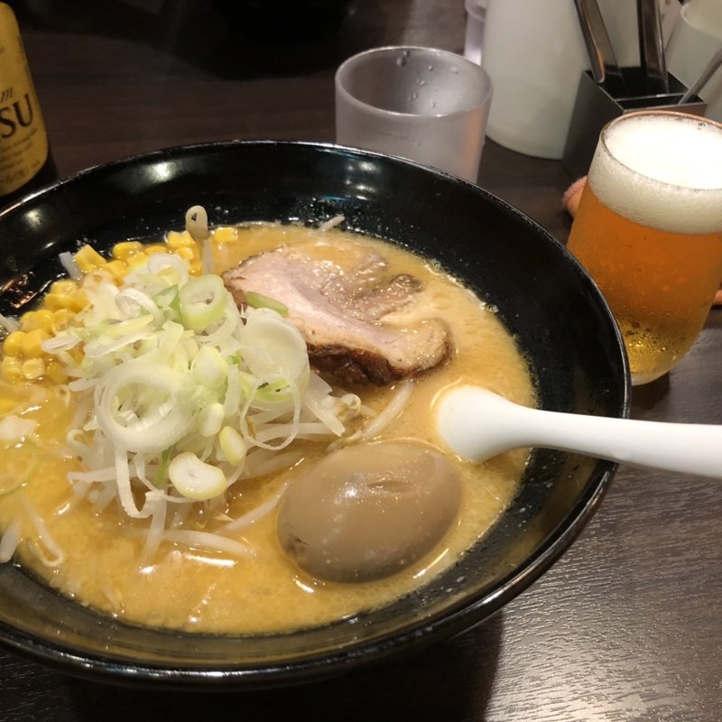 味玉ラーメン　味噌　麺固め　こってり(しょうゆのおがわや 北野店)