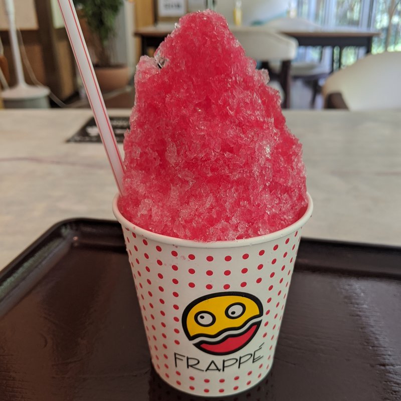 かき氷（いちご）(レストラン 大歩危峡まんなか （おおぼけきょうまんなか）)