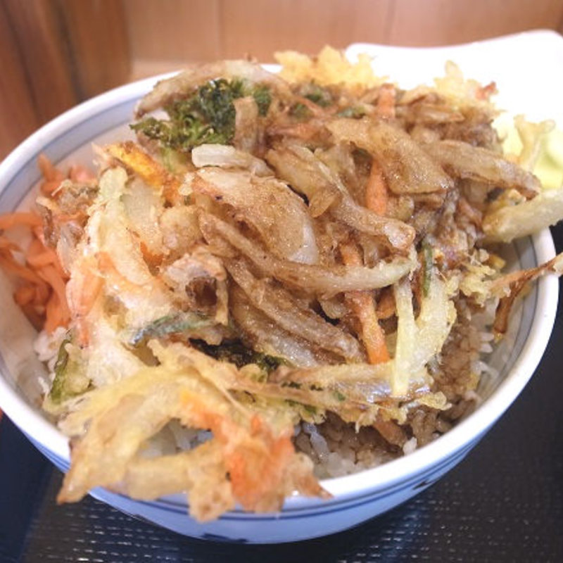 野菜かき揚げ丼(立喰いそば 源)