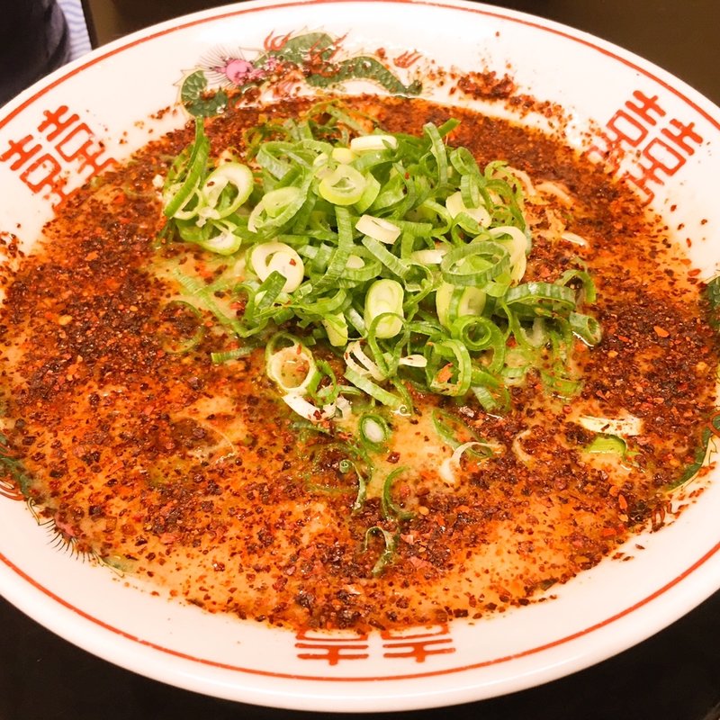 こってり背脂ピリ辛中華そば(中華そば 花京 鴫野店)