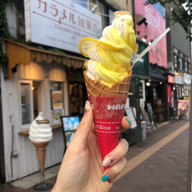 塩れもんソフト～ヨーグルト風味～濃厚バニラミックス　モンブラン(カラメル雑菓店)