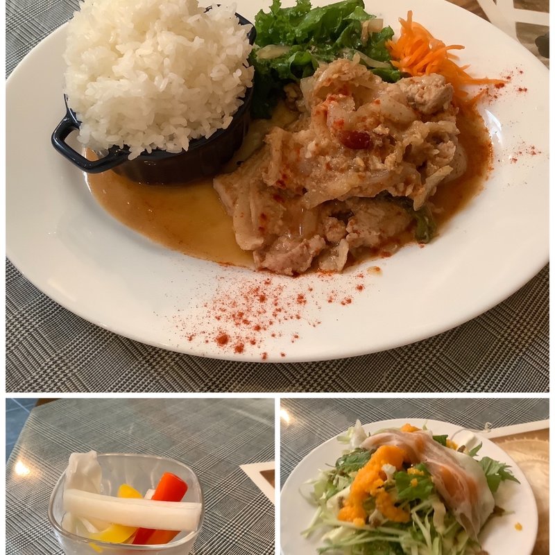Cランチ　JapanXジンジャーポーク＋ライス(Osteria Japps)