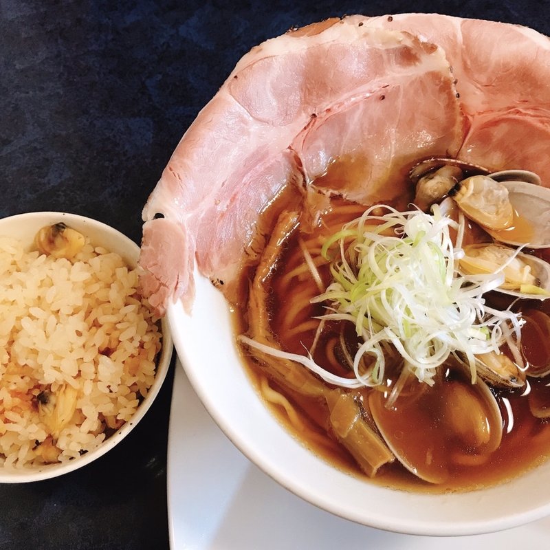 あさりラーメンのランチセット(くそオヤジ最後のひとふり )