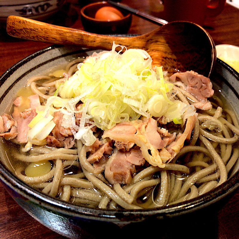 冷たい鶏蕎麦 特盛(肉和食と蕎麦 ほねぎし)