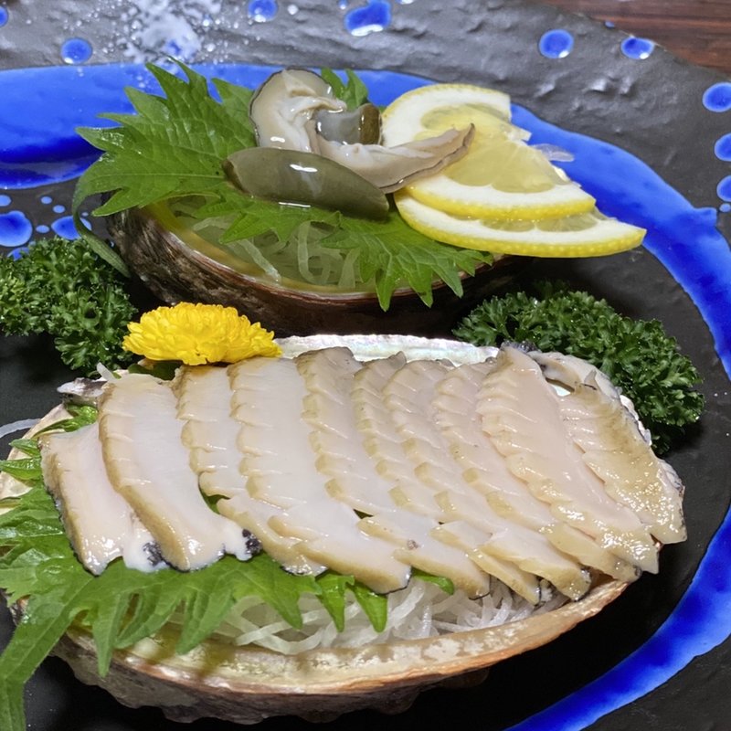 鮑づくし(料理旅館 ひさだ （りょうりりょかん ひさだ）)