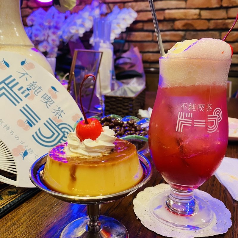 クリームソーダハイ　プリン(不純喫茶ドープ)