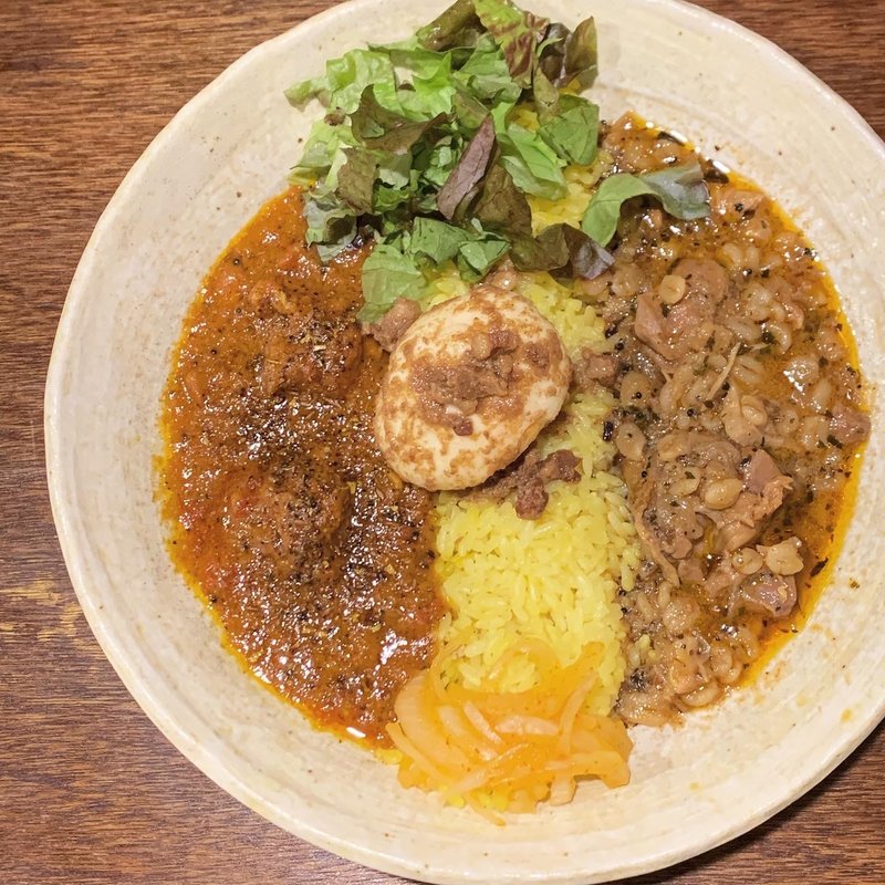 選べる2種カレー(チキン・押麦と麦茶のバジルチキンカレー)(SPICY CURRY 魯珈 （スパイシーカレー ろか）)