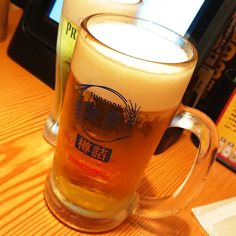 メガ金麦(鳥貴族 京急川崎2号店)