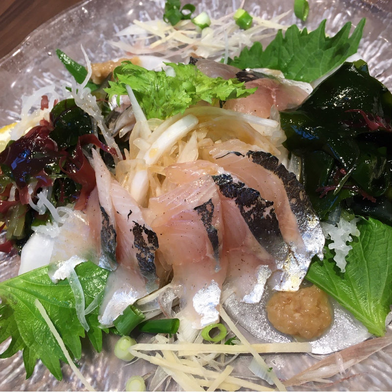 アジのカルパッチョ(ビヤレストラン銀座ライオン 川崎駅前店)