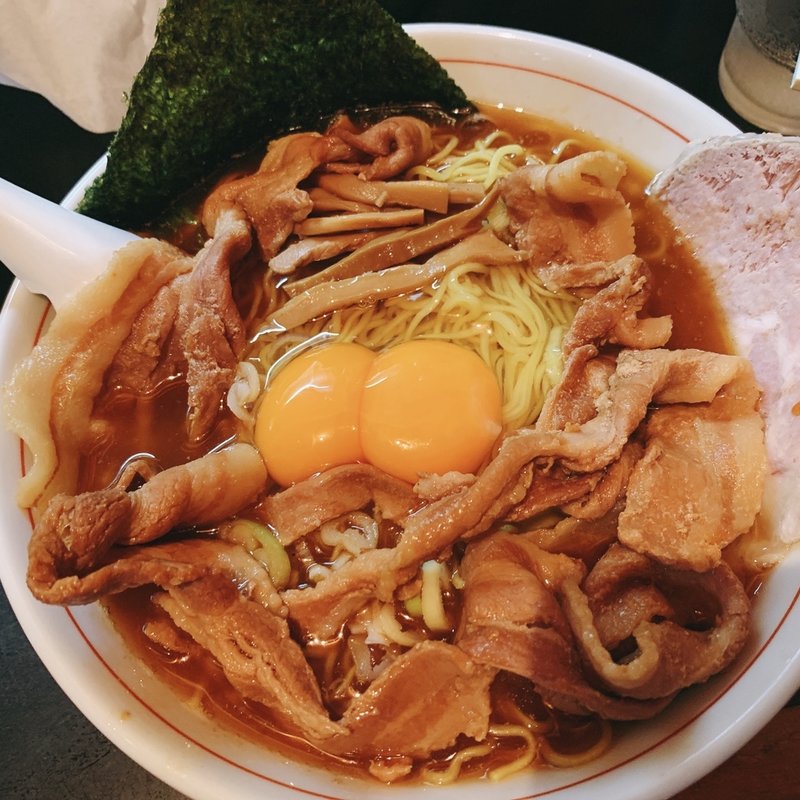 スペシャル（のどぐろ煮干し、毛蟹）大盛り、つけ玉(一条流がんこ総本家分家荒木町)