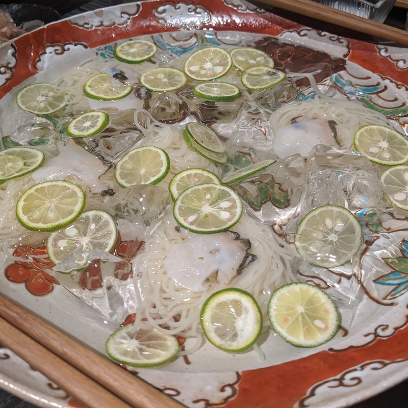 生そうめん、アワビのせ(霞町三○一ノ一)