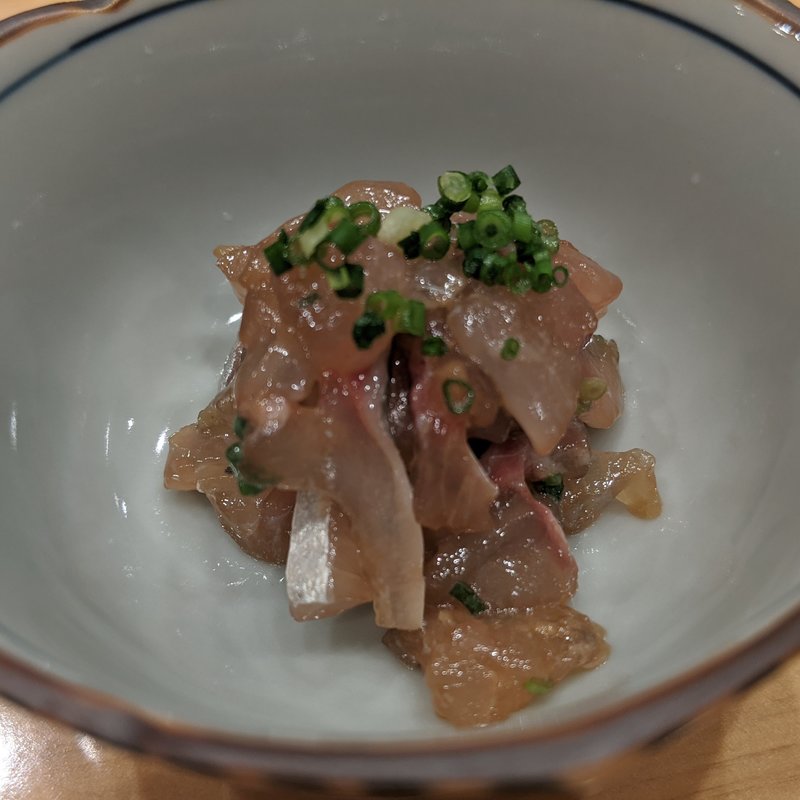 アジのたたき(鮨　北條)