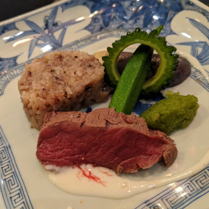 駝鳥　夏野菜ソース(坊千代 )