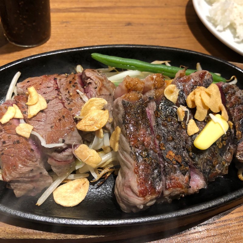 ブラックステーキ&フィレステーキ(1ポンドのステーキハンバーグ タケル天満店)