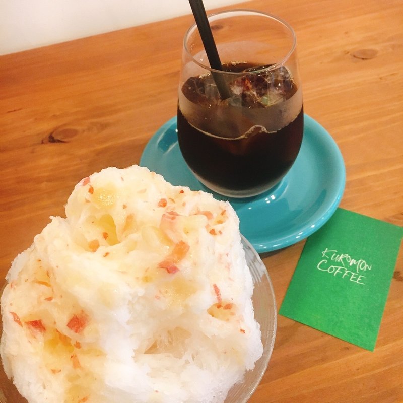 桃のかき氷(KUROMON COFFEE)