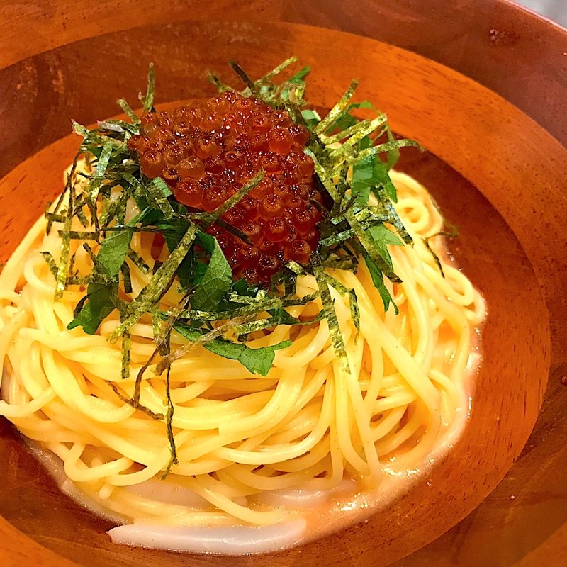 明太子いくらいかのパスタ(椿屋カフェ イオンレイクタウンmori店)
