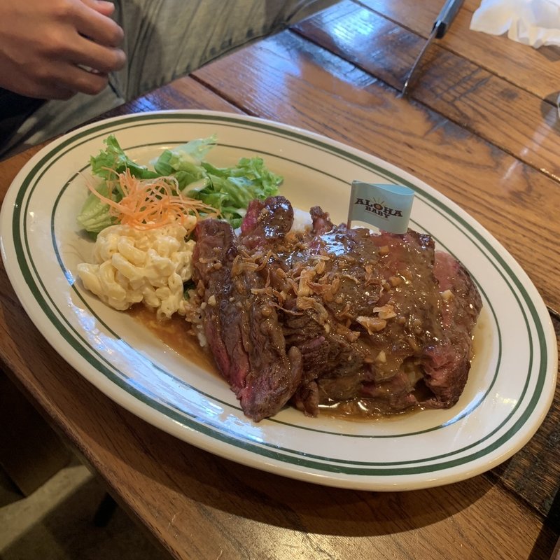 人気No1!!ビフテキライス(HawaiianRestaurant ALOHABABY(ハワイアンレストラン・アロハベイビー）)