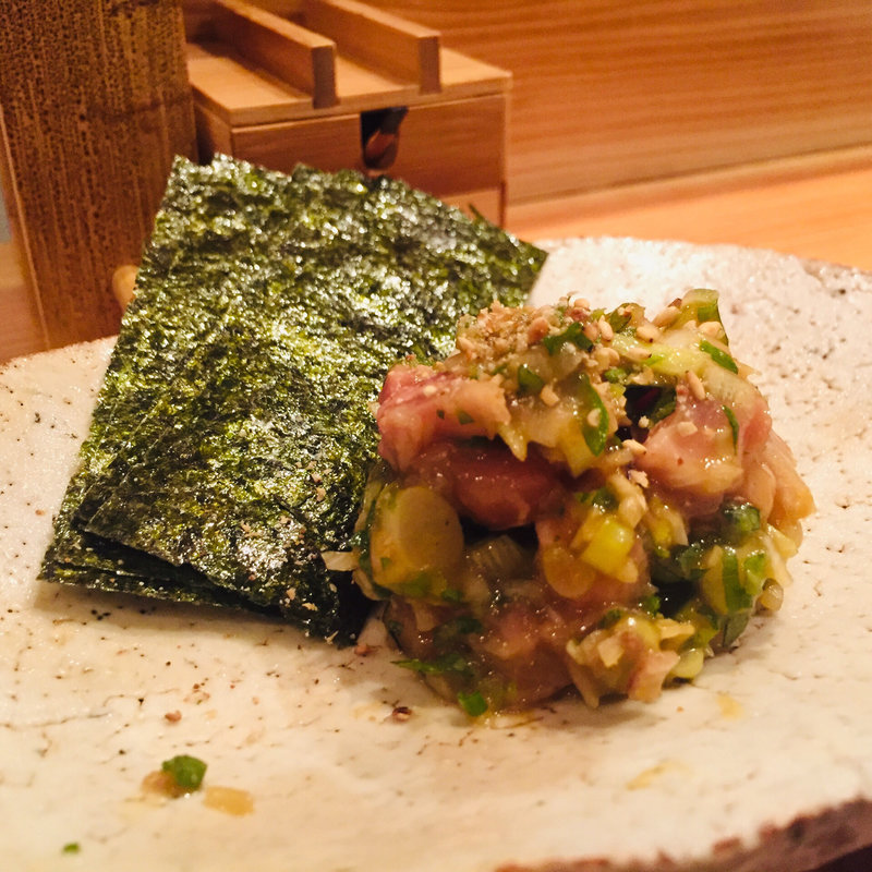 鶏のなめろう(鶏や。やまぐち)