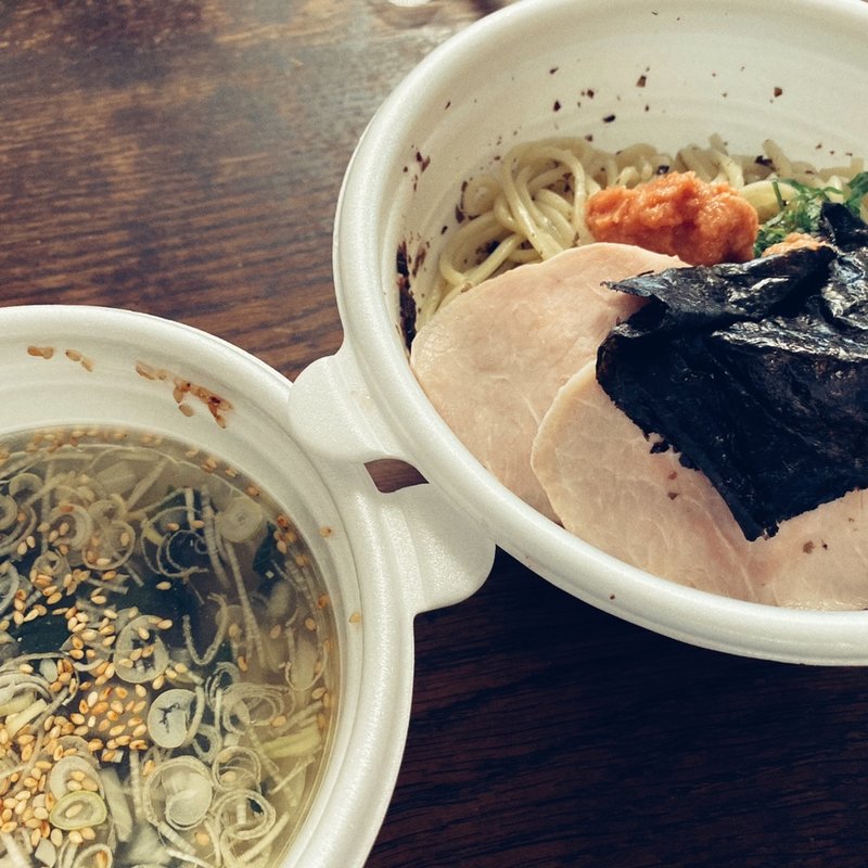 しそ昆布和え 梅生姜つけ麺(生姜醤油専門 我武者羅 幡ヶ谷本店)