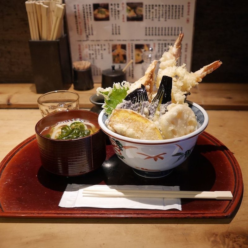 天丼セット（海老2尾）(福ちゃん )