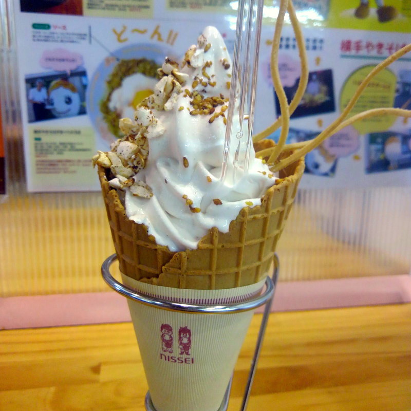 そばソフト　ワッフルコーン(そば正五郎 道の駅分店)