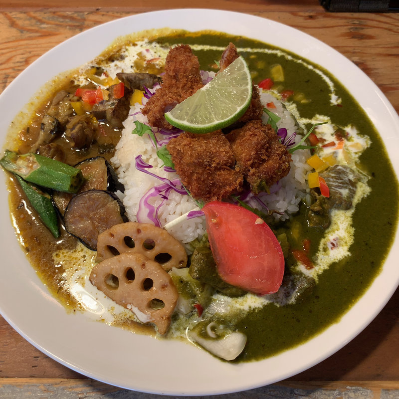 ラムのあいがけカレー(さぼてん食堂 )