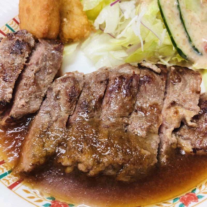 サーロインステーキ定食(大町食堂)