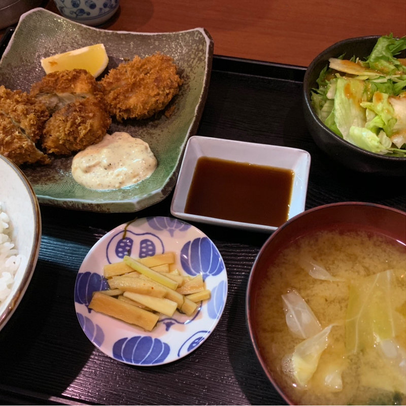 ホタテフライ定食(美食処 作治)