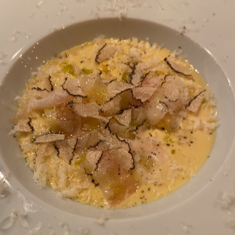 トウモロコシのピューレとリコッタチーズのサマートリュフがけラルドぞえ(リストーロ )